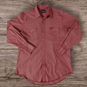 Wrangler Men's Casual Red Pearl Snap Shirt Size XLT